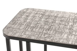 Beistelltisch 46 x 62 cm silberfarbig/schwarz