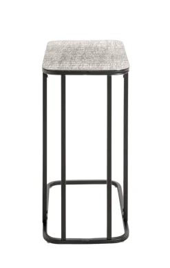Beistelltisch 46 x 62 cm silberfarbig/schwarz