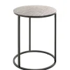 Beistelltisch 41 x 52 cm silberfarbig/schwarz