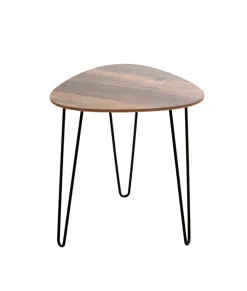 Beistelltisch 40 x 43 x 40 cm Eiche-Dekor/schwarz