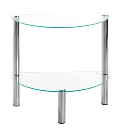 Beistelltisch 45 x 22 x 47 cm Glas Chrom