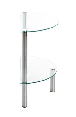 Beistelltisch 45 x 22 x 47 cm Glas Chrom