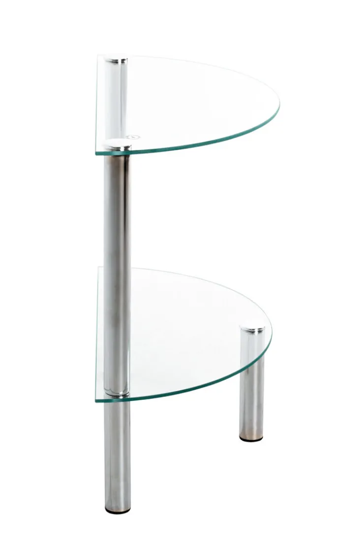 Beistelltisch 45 x 22 x 47 cm Glas Chrom