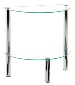 Beistelltisch 45 x 22 x 47 cm Glas Chrom