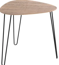 Beistelltisch BOLOGNA1 48 cm schwarz/ Eiche