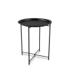 Beistelltisch CAROLINA Ø 43 cm schwarz