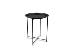 Beistelltisch CAROLINA Ø 43 cm schwarz