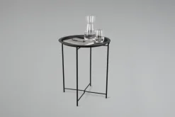 Beistelltisch CAROLINA Ø 43 cm schwarz