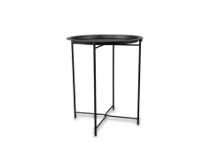 Beistelltisch CAROLINA Ø 43 cm schwarz