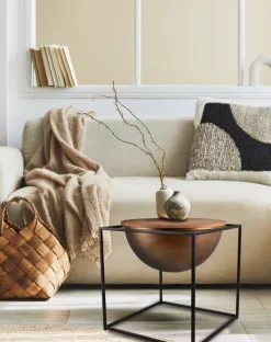 Beistelltisch CELLI 53 x 53 cm braun/schwarz