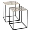 Beistelltisch 2er-Set 35x45 cm 40x50 cm bronzefarbig/schwarz