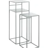 Beistelltisch 2er-Set 30x85x30 cm 26x63x26 cm grau
