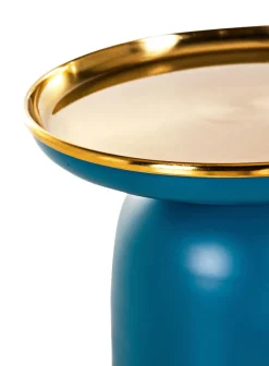 QUARTIER Beistelltisch MURPHY blau goldfarbig