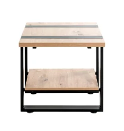 Beistelltisch 45x45x45 cm Asteiche-Dekor/schwarz