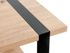 Beistelltisch 45x45x45 cm Asteiche-Dekor/schwarz