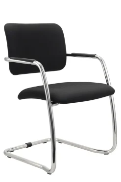 Besucherstuhl 2er Set 56 x 81 x 59 cm schwarz