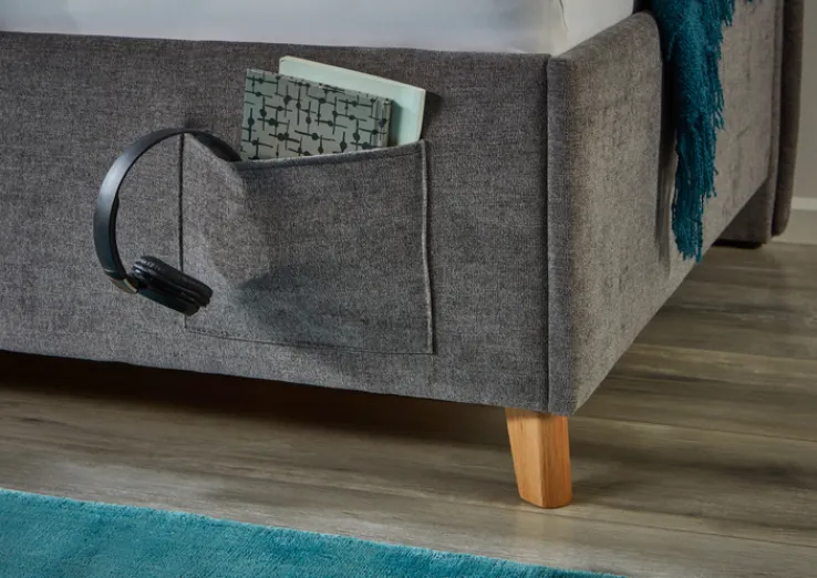 Kinder Bett FUN 90 x 200 cm grau