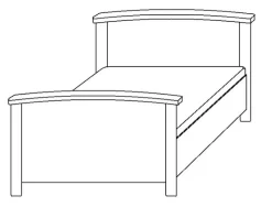 Bett TORRENT 90 x 200 cm weiß