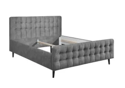 Bett YARON 180 x 200 cm Stoffbezug anthrazit