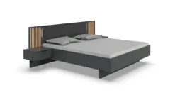 Bettanlage ALASKA 180 x 200 cm grau/ braun