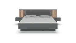 Bettanlage ALASKA 180 x 200 cm grau/ braun