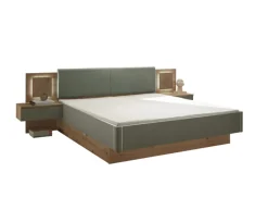 QUARTIER Bettanlage SIMADA 3-teilig braun/ grün