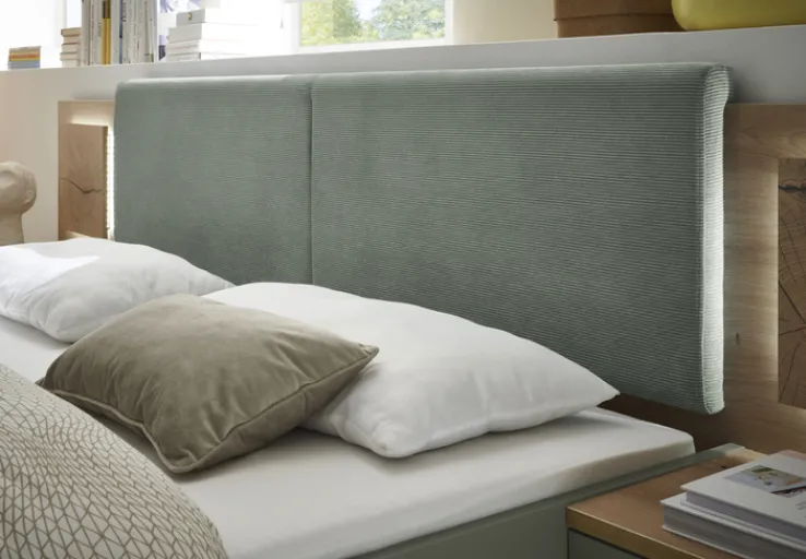 QUARTIER Bettanlage SIMADA 3-teilig braun/ grün