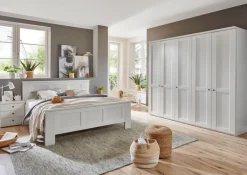 Bettgestell MARLOW 180 x 200 cm weiß/ braun