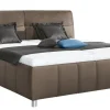 Bettgestell PALLAS 180 x 200 cm Lederlook braun