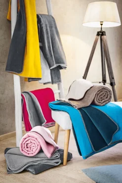 Biederlack Wende-Wohnplaid 130 x 170 cm braun/beige/grau