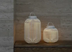 blomus Akku LED Tischlampe Laterne LITO 30 cm granity grey