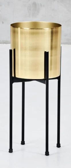 Blumenständer SAVAGDA 2-teilig gold schwarz