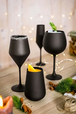 BOHEMIA SELECTION Weinglas JANE 6er Set schwarz