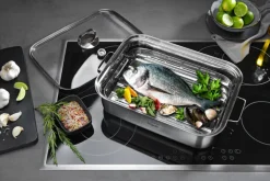 bongusto Dampfgarer-Topf 2-teilig Edelstahl mit Thermometer