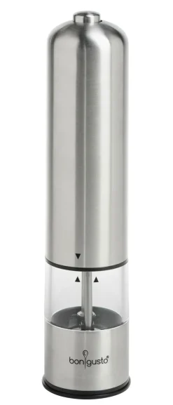bongusto Gewürzmühle elektrisch silberfarbig