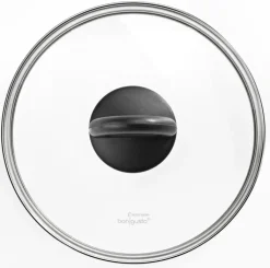 bongusto Glasdeckel 28 cm schwarz/ silberfarbig