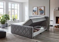 QUARTIER Boxspringbett CHARLIE 180 x 200 cm Silber