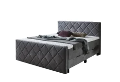 QUARTIER Boxspringbett CHARLIE 180 x 200 cm Silber