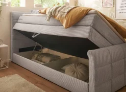 QUARTIER Boxspringbett DARIO 100 x 200 cm grau