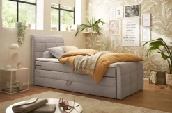 QUARTIER Boxspringbett DARIO 100 x 200 cm grau