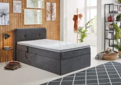 QUARTIER Boxspringbett GABRIOLA 120 x 200 braun-grau