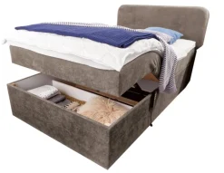 QUARTIER Boxspringbett GABRIOLA 120 x 200 braun-grau