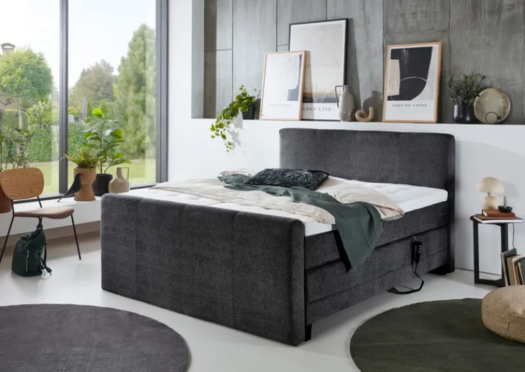 Boxspringbett LOCKPORT 180 x 200 cm anthrazit