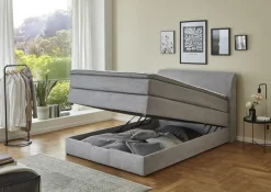 QUARTIER Boxspringbett LUKE 140 x 200 cm grau