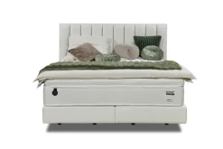 Boxspringbett PALERMO 180 x 200 cm weiß