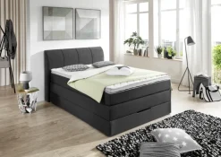 QUARTIER Boxspringbett PAULA 140 x 200 cm anthrazit