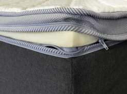 QUARTIER Boxspringbett PAULA 140 x 200 cm anthrazit