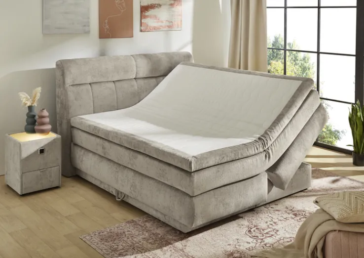 Boxspringbett QUEEN 180 x 200 cm beige