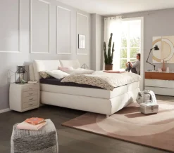 Boxspringbett SUPREME COMFORT 180 x 200 cm Stoffbezug beige