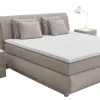 QUARTIER Boxspringbett TASSIA 160 x 200 cm Stoffbezug beige-grau